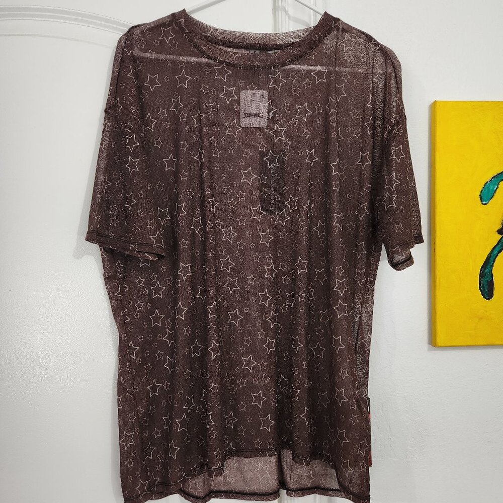 *NWT* FP & One Teaspoon Mesh Sensory Star Tee- Size M - Picture 3 of 5